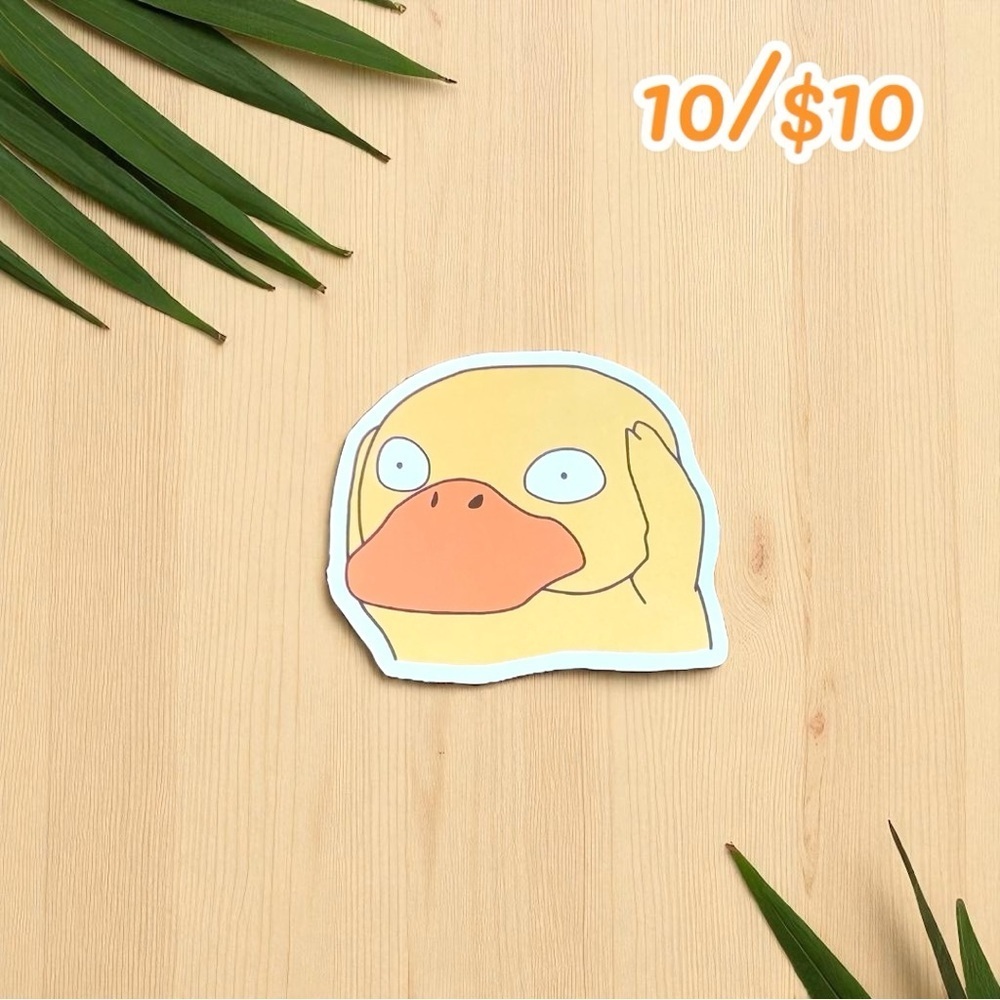 Confused Psyduck Sticker – Approx. 2 1/2”